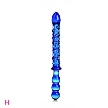 House Of Dasein 12 Styles Dildo Smooth Glass Anal Beads Double Ended Dong Butt Plug - Style H