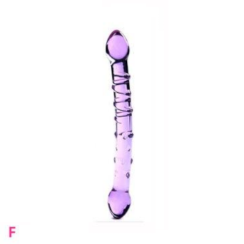 House Of Dasein 12 Styles Dildo Smooth Glass Anal Beads Double Ended Dong Butt Plug - Style F