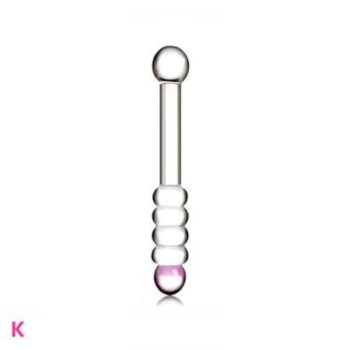 House Of Dasein 12 Styles Dildo Smooth Glass Anal Beads Double Ended Dong Butt Plug - Style K