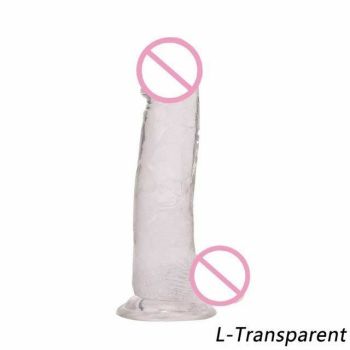 House Of Dasein Jelly Realistic Flexible Penis Dong Cock And Balls Dildo Suction Cup - Transparent - L