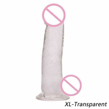 House Of Dasein Jelly Realistic Flexible Penis Dong Cock And Balls Dildo Suction Cup - Transparent - Xl