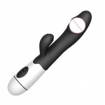 House Of Dasein 30 Speed Rechargeable Rabbit Vibrator Clit G Spot Women Sex Toy - Black