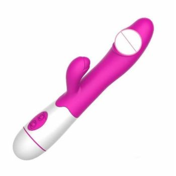 House Of Dasein 30 Speed Rechargeable Rabbit Vibrator Clit G Spot Women Sex Toy - Pink