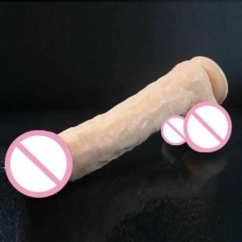 House Of Dasein Long Realistic Dildo Big Penis Dong Lifelike Cock And Balls Strong Suction - Flesh