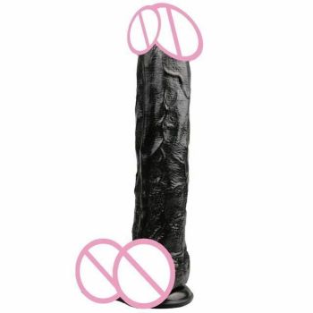House Of Dasein Long Realistic Dildo Big Penis Dong Lifelike Cock And Balls Strong Suction - Black