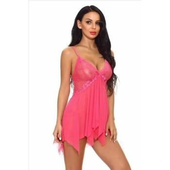 House Of Dasein Sexy Sheer Doll Lingerie Women - Pink - S