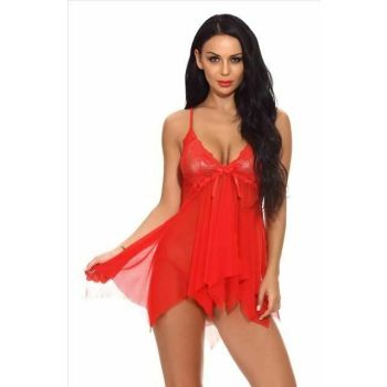 House Of Dasein Sexy Sheer Doll Lingerie Women - Red - S