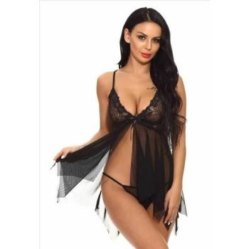 House Of Dasein Sexy Sheer Doll Lingerie Women - Black - S