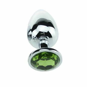 House Of Dasein Stainless Steel Crystal Jewel Anal Plug Small - Green