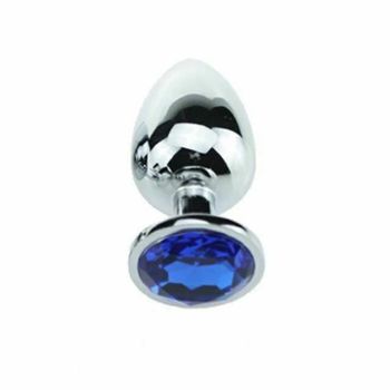 House Of Dasein Stainless Steel Crystal Jewel Anal Plug Small - Dark Blue