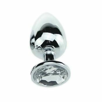 House Of Dasein Stainless Steel Crystal Jewel Anal Plug Small - White