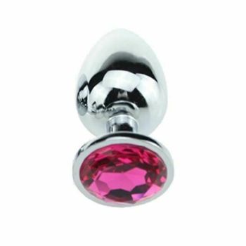 House Of Dasein Stainless Steel Crystal Jewel Anal Plug Small - Rose