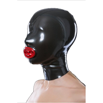House Of Dasein Latex Mouth Condom Rubber Hood Mask Bdsm Fetish Restraints - Custom Colors