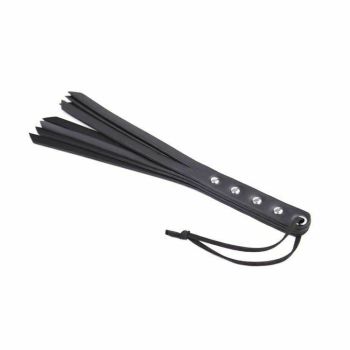 House Of Dasein Black Pu Leather Paddle Flogger Ass Spanking Whip Bdsm Sex Toys - Black
