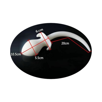 House Of Dasein White Silicone Puppy Luminous Anal Dog Tail Butt Plug - White - 5.5Cm Diameter