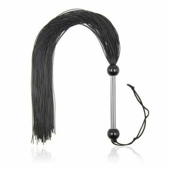 House Of Dasein Black / Blue Silicone Tails Flogger Riding Crop Sex Couples Impact Toy Bdsm - Black