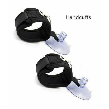 House Of Dasein Black Suction Cup Handcuffs Ankle Cuffs Shower Restraints Bdsm Bondage - Black - Hand Cuffs
