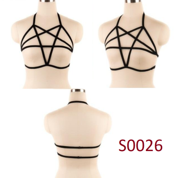 House Of Dasein Pentagram Sexy Body Harness Bondage Cage Bra Bdsm Lingerie - S0026