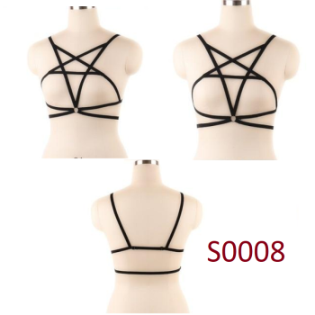 House Of Dasein Pentagram Sexy Body Harness Bondage Cage Bra Bdsm Lingerie - S0008
