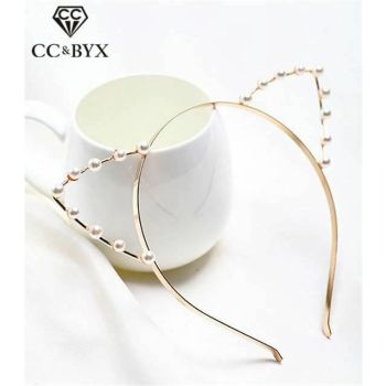 House Of Dasein Rhinestone Cat Ear Headband Kitten Pet Play Bdsm Accessories - Gold