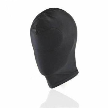 House Of Dasein Black Hood Mask Stretchy Bdsm Head Bondage Fetish Kink Restraints - Black - No Holes