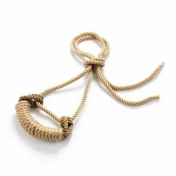 House Of Dasein Shibari Rope Bit Gag Handmade Bondage Restraints Bdsm - Flaxen