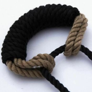 House Of Dasein Shibari Rope Bit Gag Handmade Bondage Restraints Bdsm - Black