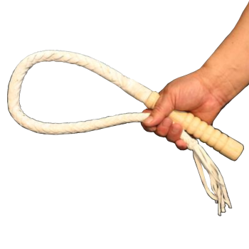 House Of Dasein White 3 Size Leather Whip Bdsm Spanking Impact Play Toy - White - 1M