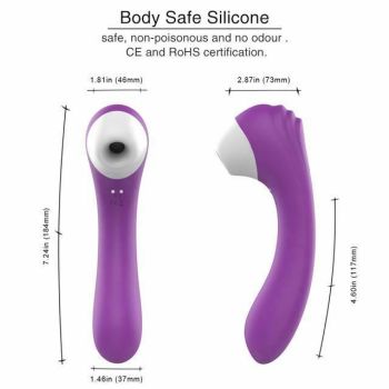 House Of Dasein Speeds Sucker Vibrator Nipple Clitoral Suction Rechargeable Sucking - Purple