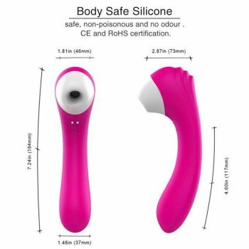 House Of Dasein Speeds Sucker Vibrator Nipple Clitoral Suction Rechargeable Sucking - Rose Red