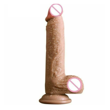 House Of Dasein Realistic Cock Balls Dildo Suction Cup Silicone Soft Dong - Large