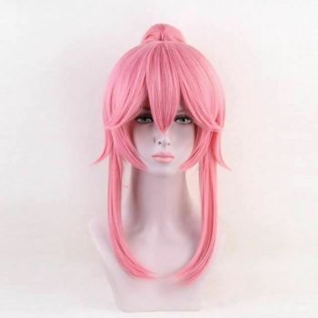 House Of Dasein Fate / Grand Order Cosplay Wig Tamamo No Mae Anime Pink Hair Costume - Pink - One Ponytail