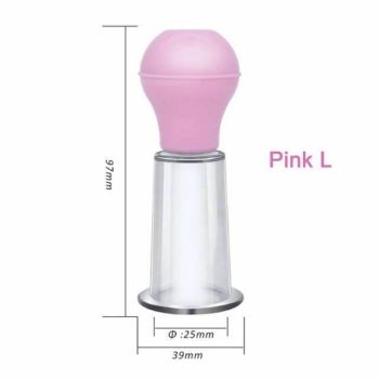 House Of Dasein Nipple Suckers Clit Vacuum Pump Breast Suction Bdsm Toys - Pink - L