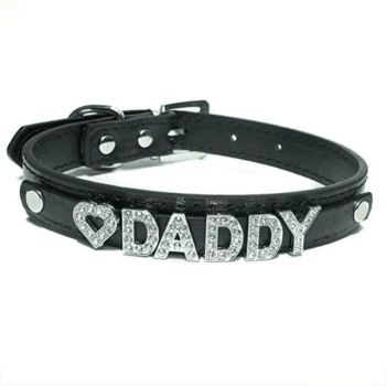 House Of Dasein Ddlg Collar Daddy Dom Little Submissive Bdsm Choker Necklace - Black