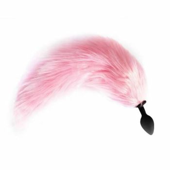 House Of Dasein Glowing Fur Fox Anal Tail Butt Plug Cosplay Bdsm Pet Play Fetish - Pink - Short - Silicone