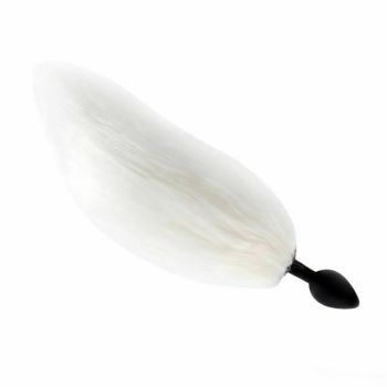 House Of Dasein Glowing Fur Fox Anal Tail Butt Plug Cosplay Bdsm Pet Play Fetish - White - Long - Silicone