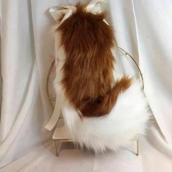 House Of Dasein Border Collie Puppy Ears Headband And Tail Bdsm Pet Cosplay - Brown - Tail