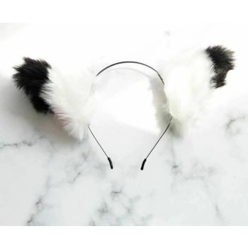 House Of Dasein Black / White Puppy Ears Anime Cosplay Headband Lolita Roleplay - White
