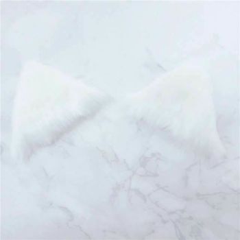 House Of Dasein Lolita Cosplay Faux Fur Ears Hairclips Anime Neko Costume Clip Ddlg - White
