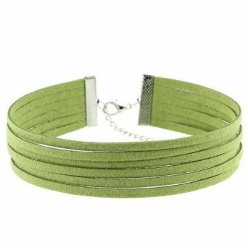 House Of Dasein Bdsm Day Collar Colourful Velvet Choker Kink Fetish Dominant Submissive - Green