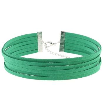 House Of Dasein Bdsm Day Collar Colourful Velvet Choker Kink Fetish Dominant Submissive - Dark Green