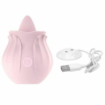 House Of Dasein Nipple Sucking Clit Tongue Licking Oral Sex Simulator Breast Massager - Pink