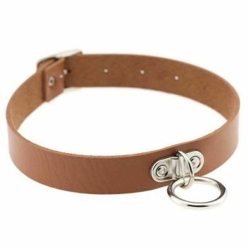 House Of Dasein Collar 13 Colours Choker Necklace Bondage Kink Bdsm Fetish Restraints - Brown