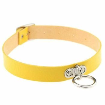 House Of Dasein Collar 13 Colours Choker Necklace Bondage Kink Bdsm Fetish Restraints - Yellow