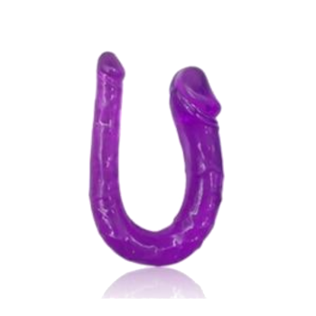 House Of Dasein Colorful Double Ended Bdsm Dildo Soft Jelly Anal Plug Couples - Purple