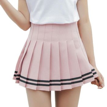 Hod Health & Home Striped Tennis Skirt - Pink - M