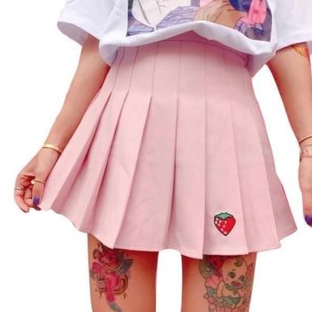 Hod Health & Home Strawberry Tennis Skirt - Pink - Xl