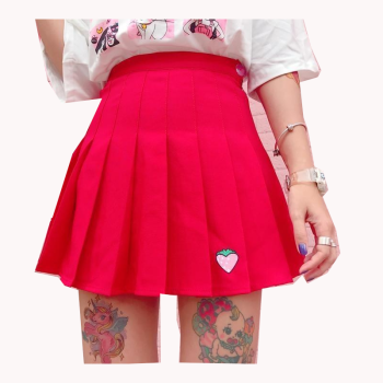 Hod Health & Home Strawberry Tennis Skirt - Red - S
