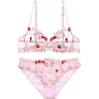 House Of Dasein Little Cherry Lingerie Set Women - Pink - 34B
