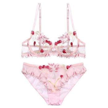 House Of Dasein Little Cherry Lingerie Set Women - Pink - 36C